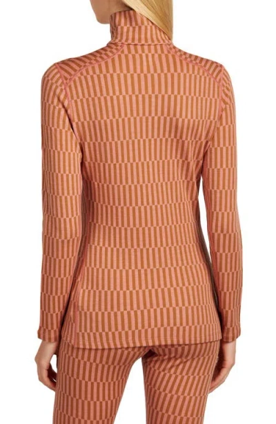 Icebreaker Merino Wool 260 Vertex Half Zip Top In Brown