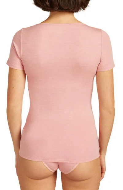 Icebreaker Siren Merino Wool Blend T-shirt In Pink