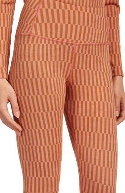 Icebreaker Merino Wool 260 Vertex Leggings In Orange