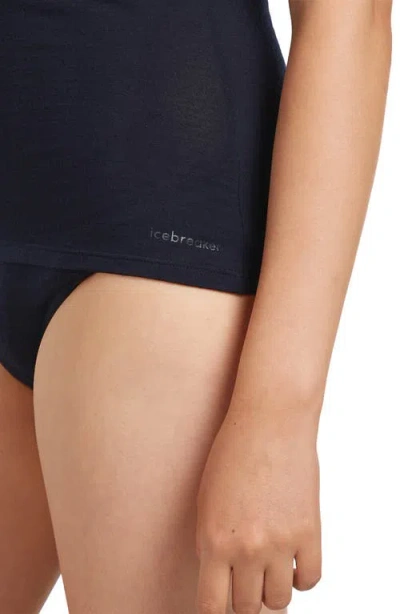 Icebreaker Siren Merino Wool Blend T-shirt In Blue