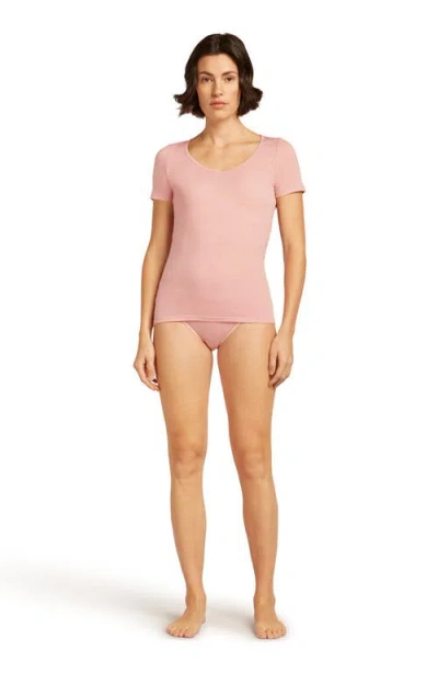 Icebreaker Siren Merino Wool Blend T-shirt In Pink