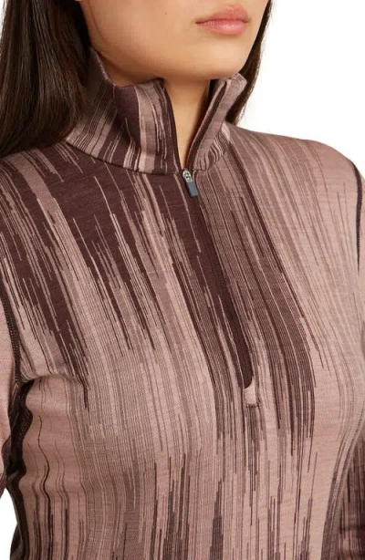 Icebreaker Merino Wool 260 Vertex Half Zip Top In Brown