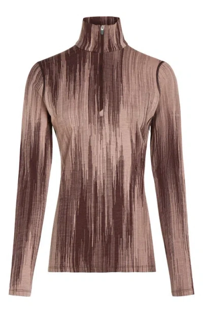 Icebreaker Merino Wool 260 Vertex Half Zip Top In Brown