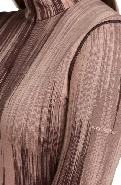 Icebreaker Merino Wool 260 Vertex Half Zip Top In Brown