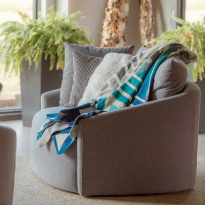 Purple Nest Design Yachana Collection Blanket In Blue