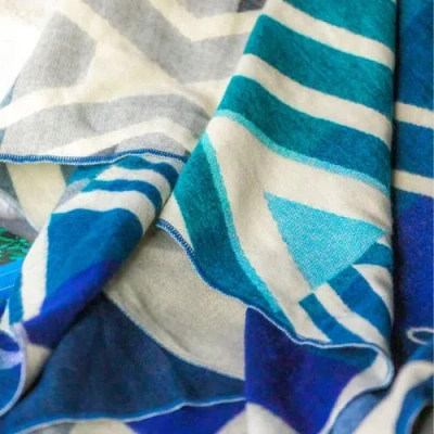 Purple Nest Design Yachana Collection Blanket In Blue
