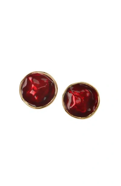 Rc Retro Chic Enamel Ripple Earrings In Multi
