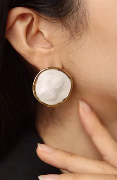 Rc Retro Chic Enamel Ripple Earrings