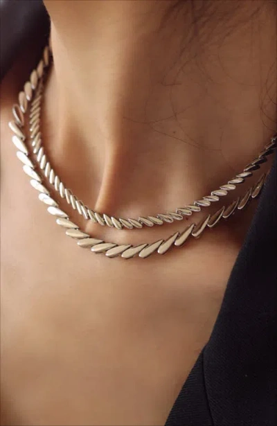 Rc Retro Chic Tassels Necklace In Silver