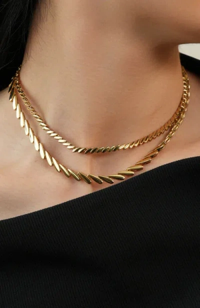 Rc Retro Chic Tassels Necklace In Gold