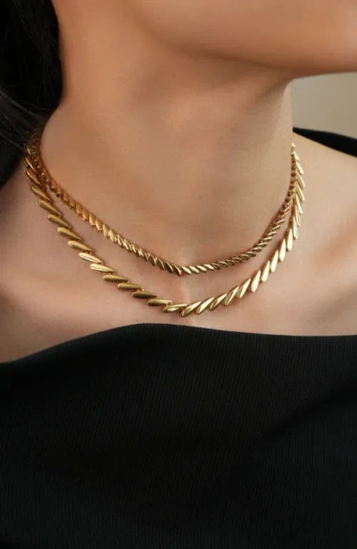 Rc Retro Chic Tassels Necklace In Gold