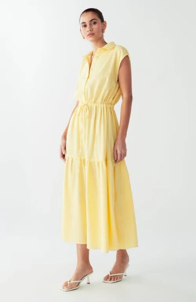 Willa Marle Midi Dress In Yellow