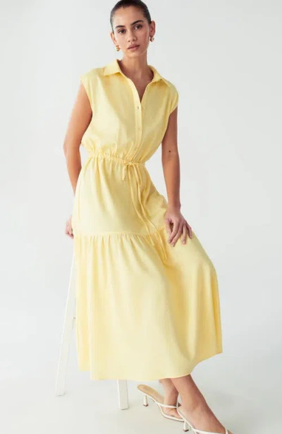 Willa Marle Midi Dress In Yellow