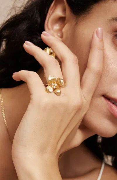 Rc Retro Chic Iris Blossom Ring In Multi