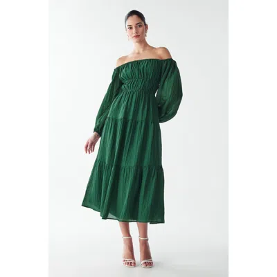 Willa Burnese Midi Dress In Green