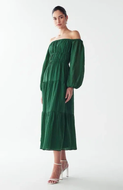 Willa Burnese Midi Dress In Green