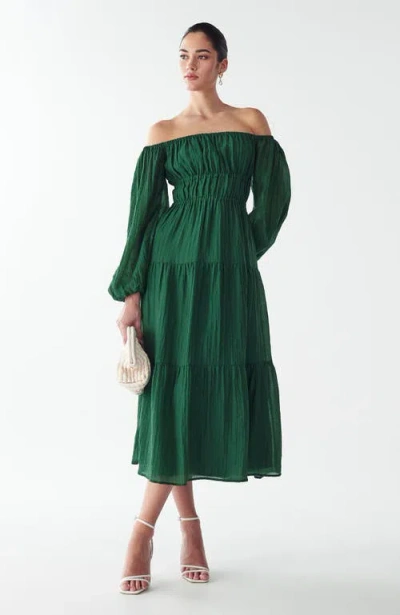 Willa Burnese Midi Dress In Green