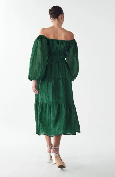 Willa Burnese Midi Dress In Green