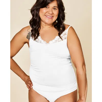 Meadow Luna Lace Cotton Cami In White