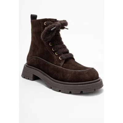 Forever & Always Shoes Mina Leather Combat Boot In Multi