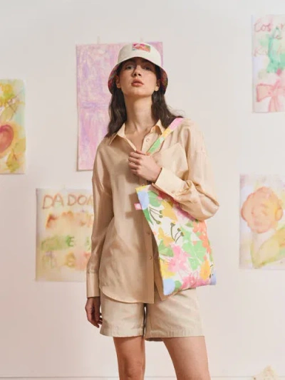 Lost Pattern Nyc Women's Pink / Purple Frida X Lost Pattern "frida's Garden" Tote Bag - Pink In Pink/purple