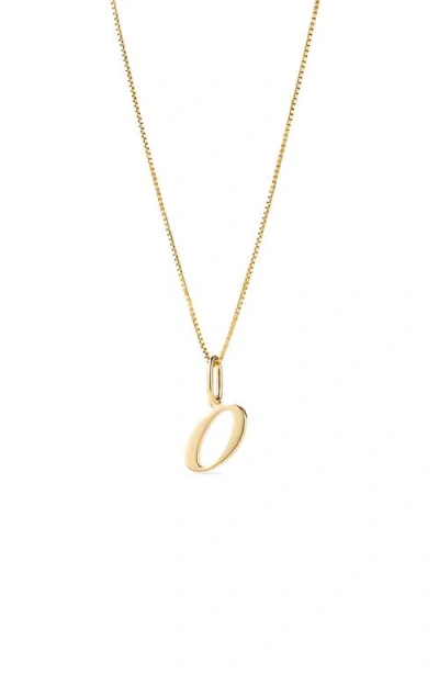 Ana Luisa Solid Yellow Gold Script Letter Necklace In Gold