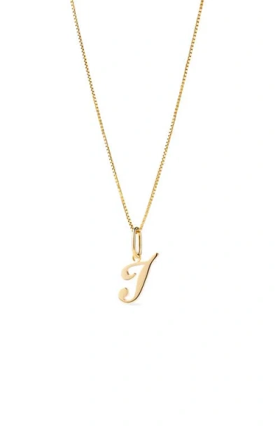 Ana Luisa Solid Yellow Gold Script Letter Necklace In Gold