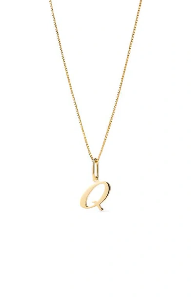 Ana Luisa Solid Yellow Gold Script Letter Necklace In Gold