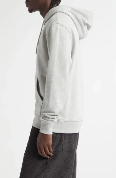 Ami Alexandre Mattiussi Pullover Hoodie With Drawstring And Embroidered Logo In Gray
