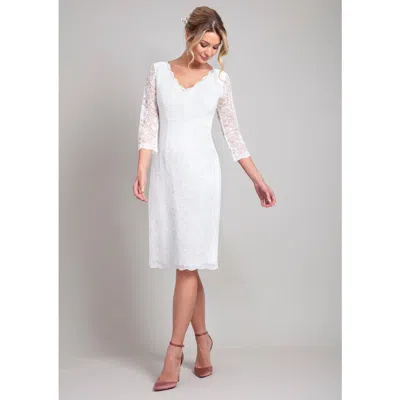 Alie Street London Anya V-neck Lace Wedding Dress In White