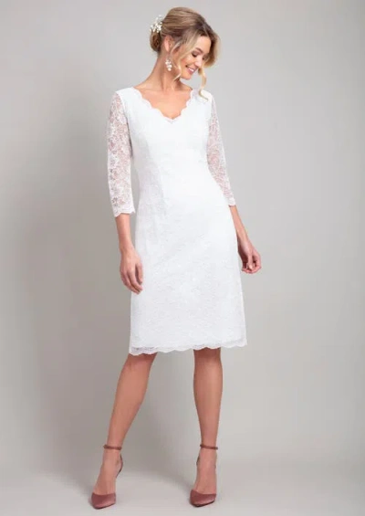 Alie Street London Anya V-neck Lace Wedding Dress In White