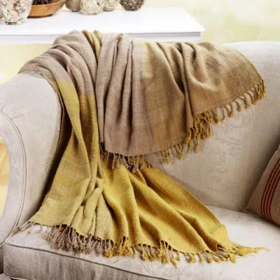 Sustainable Threads Block Handwoven Silk Throw