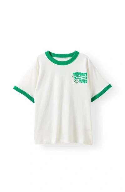 Cotton On Kids Kid's Poppy Oversize Graphic Print Tee In Green