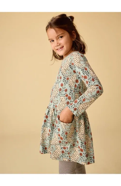 Tea Collection Long Sleeve Pocket Dress In Multi