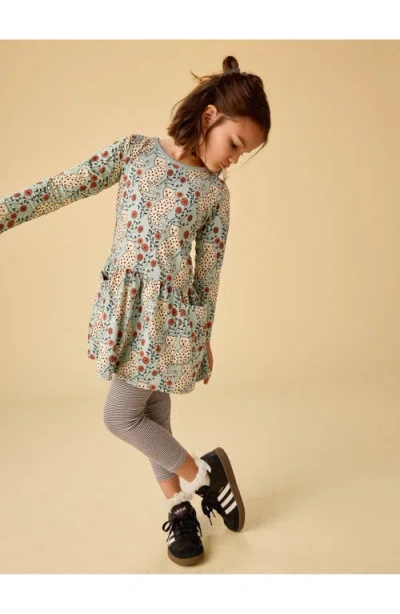 Tea Collection Long Sleeve Pocket Dress In Multi