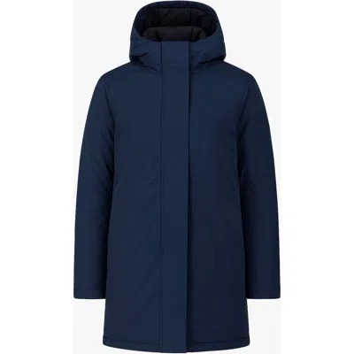 Quartz Co. Mara | Hooded Insulated Winter Jacket In Blue