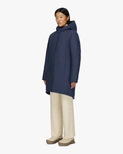 Quartz Co. Mara | Hooded Insulated Winter Jacket In Blue