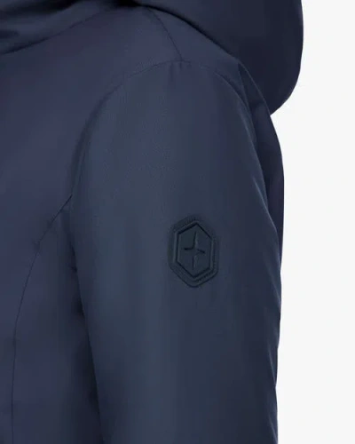 Quartz Co. Mara | Hooded Insulated Winter Jacket In Blue