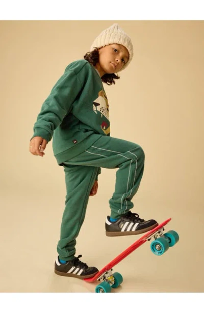 Tea Collection Side Stitch Joggers In Green