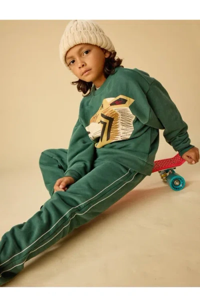 Tea Collection Side Stitch Joggers In Green