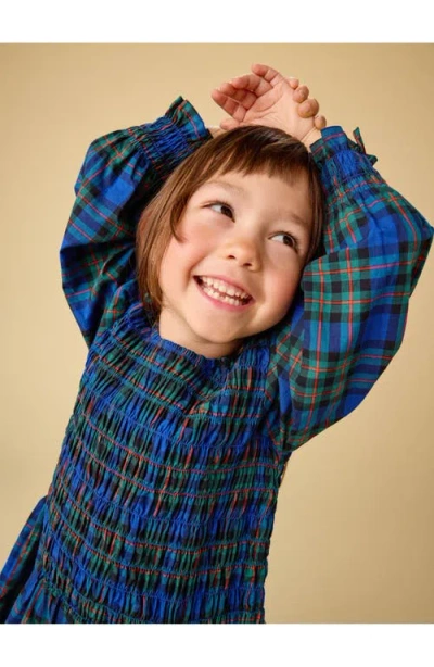 Tea Collection Smocked Woven Blouson Sleeve