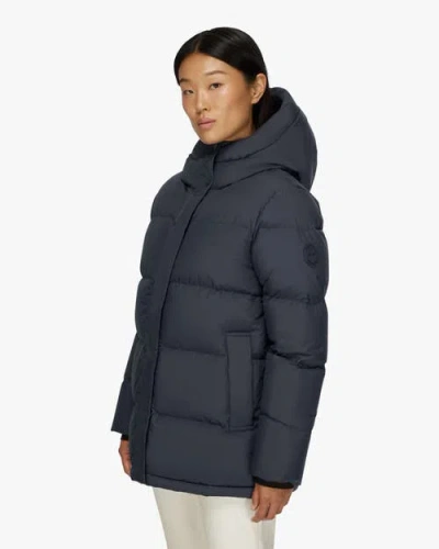 Quartz Co. Paige | Hooded Down Winter Jacket In Blue