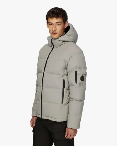 Quartz Co. Dawson | Hooded Recycled Down Winter Jacket In Gray