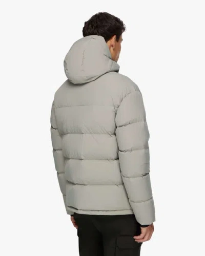 Quartz Co. Dawson | Hooded Recycled Down Winter Jacket In Gray