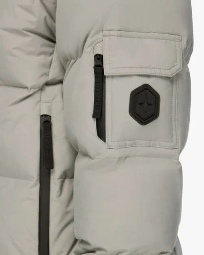 Quartz Co. Dawson | Hooded Recycled Down Winter Jacket In Gray