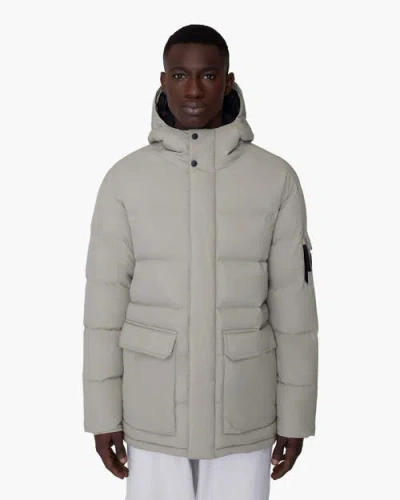 Quartz Co. Alexander | Hooded Recycled Down Winter Jacket In Gray