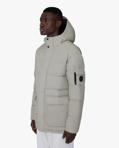 Quartz Co. Alexander | Hooded Recycled Down Winter Jacket In Gray
