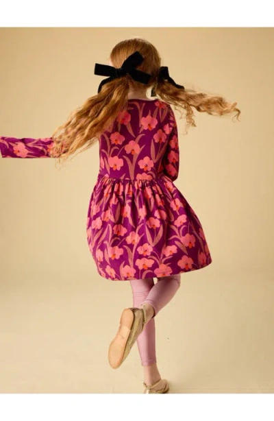 Tea Collection Long Sleeve Wrap Neck Dress