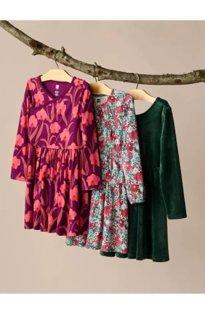 Tea Collection Long Sleeve Wrap Neck Dress