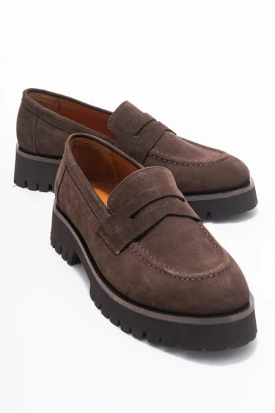 Forever & Always Shoes Vionel Leather Loafer In Brown